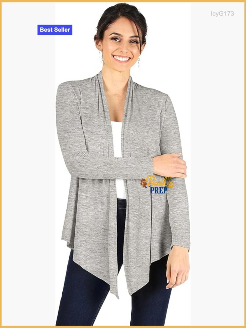 Lightweight Long Sleeve Open Front Cardigan for Women Plus Size Stretch Knit
